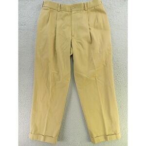 Bills Khakis Pants Mens 36x30 Brown Pleated Straight USA M2P ALTERRED!!
